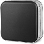 Étui pour CD, 40 capacités, porte-CD/DVD, portefeuille en plastique dur pour disque DVD, classeur de rangement pour voiture, maison, bureau, voyage (noir)