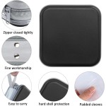 Étui pour CD, 40 capacités, porte-CD/DVD, portefeuille en plastique dur pour disque DVD, classeur de rangement pour voiture, maison, bureau, voyage (noir)