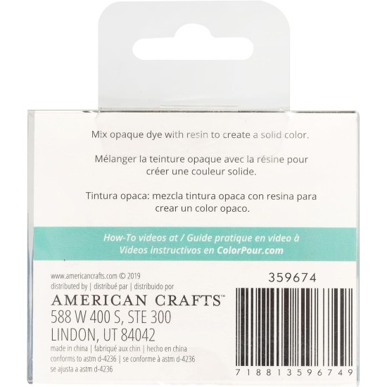 American Crafts Color Pour Résine Colorants .3oz 4/Pkg-Opaque - Cool