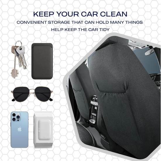 Skechers Housses de siège en mousse à mémoire de forme pour homme, housses de siège de voiture épaisses en maille Air Cool, housses de siège de voiture compatibles avec les airbags avant, confort automobile universel pour la plupart des voitures, camionne