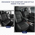 Skechers Housses de siège en mousse à mémoire de forme pour homme, housses de siège de voiture épaisses en maille Air Cool, housses de siège de voiture compatibles avec les airbags avant, confort automobile universel pour la plupart des voitures, camionne