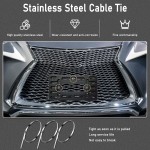 BGGTMO Support de plaque d'immatriculation - Kit de montage de plaque d'immatriculation avant, adaptateur universel de montage de cadre d'étiquette de pare-chocs de voiture avec bouchon à vis en acier inoxydable, attaches de câble