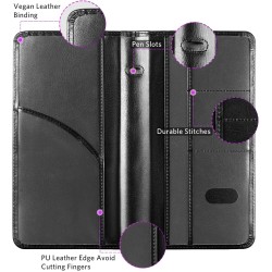 CoBak Support d'immatriculation et d'assurance de voiture – Boîte à gants de véhicule, organisateur de voiture, étui d'accessoires de compartiment de camion avec fermeture magnétique pour permis de conduire, cartes CoBak Support d'immatriculation et d'assurance de voiture – Boîte à gants de véhicule, organisateur de voiture, étui d'accessoires de compartiment de camion avec fermeture magnétique pour permis de conduire, cartes