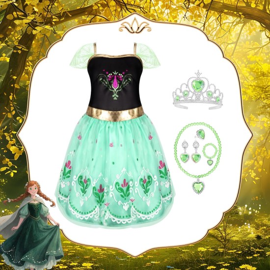 Vêtements de princesse pour petites filles : costume de princesse pour filles en bas âge, jouets pour filles de 3, 4, 5, 6 ans, cadeaux d'anniversaire, cadeau de Noël.