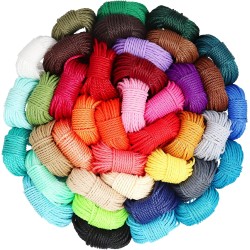 WillingTee 40 couleurs 1 mm cordon en polyester ciré 437 verges cordon de bracelet ciré fil ciré pour bracelets à faire soi-même, colliers, fabrication de bijoux, amitié