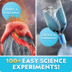National Geographic Earth Science Kit – Plus de 100 expériences et activités scientifiques pour enfants, culture de cristaux, kit scientifique sur les volcans, collection de roches, jouet de projet STEM pour garçons et filles (exclusivité Amazon)