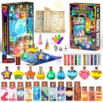 Kit de potions magiques pour filles – Kit de potions féeriques 22 potions, kit de mélange magique pour enfants de 6, 7, 8, 9, 10, 12 ans et plus, kit de fabrication de potions mystérieuses, kit d'artisanat, cadeaux, jouets pour Noël, Halloween, anniversai