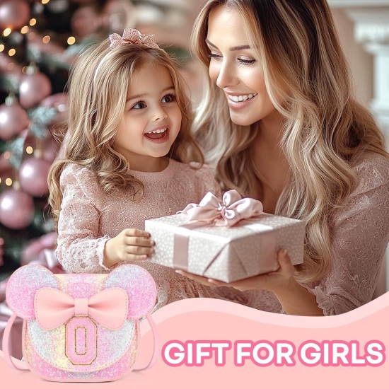 mibasies Porte-monnaie pour fille - Cadeaux d'anniversaire pour filles de 3 à 8 ans - Jouets pour 2 à 4 ans - Arc-en-ciel pailleté - Lettre O mibasies Porte-monnaie pour fille - Cadeaux d'anniversaire pour filles de 3 à 8 ans - Jouets pour 2 à 4 ans - Arc-en-ciel pailleté - Lettre O
