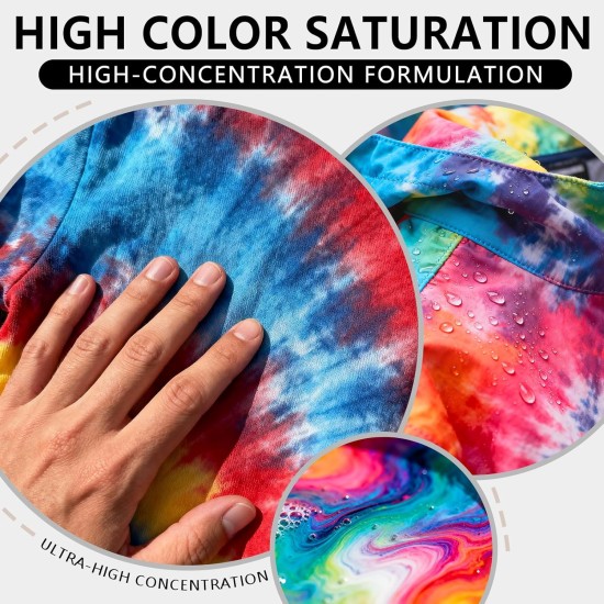 DUTOHAO Tie Dye Teinture Liquide, Colorants pour Tissus Concentrés Noirs, Colorants Créatifs de 3,5 Fl.oz pour la Maison pour les Arts et l'artisanat, l'art du Tissu DIY(Noir, 3,5 fl oz / 100 ml)