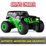 Monster Jam, Monster Truck télécommandé officiel Grave Digger, échelle 1:24, 2,4 GHz, jouets pour enfants pour garçons et filles à partir de 4 ans