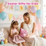 Cadeaux de Pâques pour enfants filles tout-petits, paniers de Pâques, sac à bandoulière rose initial pour enfants filles | Cadeaux de Pâques pour enfants filles tout-petits, paniers de Pâques, sac à bandoulière rose initial pour enfants filles |