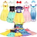 Vêtements de princesse pour petites filles : costume de princesse pour filles en bas âge, jouets pour filles de 3, 4, 5, 6 ans, cadeaux d'anniversaire, cadeau de Noël.
