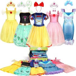 Vêtements de princesse pour petites filles : costume de princesse pour filles en bas âge, jouets pour filles de 3, 4, 5, 6 ans, cadeaux d'anniversaire, cadeau de Noël.