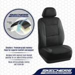 Skechers Housses de siège en mousse à mémoire de forme pour homme, housses de siège de voiture épaisses en maille Air Cool, housses de siège de voiture compatibles avec les airbags avant, confort automobile universel pour la plupart des voitures, camionne