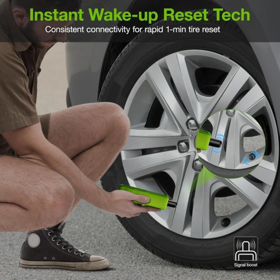 VXDAS Outil de réapprentissage TPMS 2 en 1 Super GL50448 pour GM et Ford avec bouton de commutation de modèle, activation de réinitialisation du moniteur de capteur de pression des pneus pour Buick/Cadillac/Chevrolet/GMC/Lincoln édition 2025 (vert)