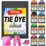 Kit de poudre de teinture pour cravates, teinture pour vêtements 9 couleurs, teinture de couleur pour tissu, teintures en poudre permanentes et résistantes au lavage, teintures créatives pour vêtements (9 couleurs, 2 OZ)