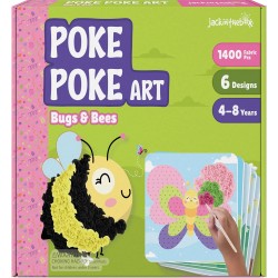 jackinthebox Poke Poke Art – Thème insectes, art et artisanat en tissu sans gâchis, kits de pressage de fleurs, cadeau pour enfants, cadeaux de Pâques pour filles et garçons âgés de 4 5 6 7 8 ans