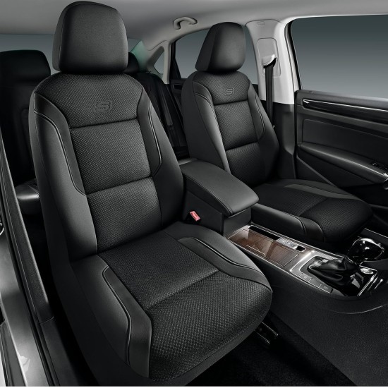 Skechers Housses de siège en mousse à mémoire de forme pour homme, housses de siège de voiture épaisses en maille Air Cool, housses de siège de voiture compatibles avec les airbags avant, confort automobile universel pour la plupart des voitures, camionne