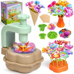 Scvcid Jouets de fleurs artistiques DIY comprenant un ensemble d'accessoires supplémentaires, un kit d'activités d'art et d'artisanat pour les enfants âgés de 3 à 12 ans, un bouquet en tissu pour les tout-petits, des cadeaux d'anniversaire pour les filles