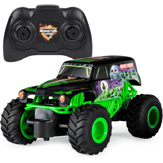 Monster Jam, Monster Truck télécommandé officiel Grave Digger, échelle 1:24, 2,4 GHz, jouets pour enfants pour garçons et filles à partir de 4 ans