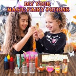 Kit de potions magiques pour filles – Kit de potions féeriques 22 potions, kit de mélange magique pour enfants de 6, 7, 8, 9, 10, 12 ans et plus, kit de fabrication de potions mystérieuses, kit d'artisanat, cadeaux, jouets pour Noël, Halloween, anniversai