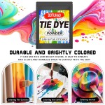 Kit de poudre de teinture pour cravates, teinture pour vêtements 9 couleurs, teinture de couleur pour tissu, teintures en poudre permanentes et résistantes au lavage, teintures créatives pour vêtements (9 couleurs, 2 OZ)