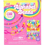 Just My Style ABC Perles par Horizon Group Usa, plus de 1000 breloques et perles, breloques alphabet, cordon de perles de cire en forme d'étoile, porte-clés en cordon de satin inclus, brillant, petit