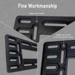 BGGTMO Support de plaque d'immatriculation - Kit de montage de plaque d'immatriculation avant, adaptateur universel de montage de cadre d'étiquette de pare-chocs de voiture avec bouchon à vis en acier inoxydable, attaches de câble