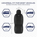 Skechers Housses de siège en mousse à mémoire de forme pour homme, housses de siège de voiture épaisses en maille Air Cool, housses de siège de voiture compatibles avec les airbags avant, confort automobile universel pour la plupart des voitures, camionne