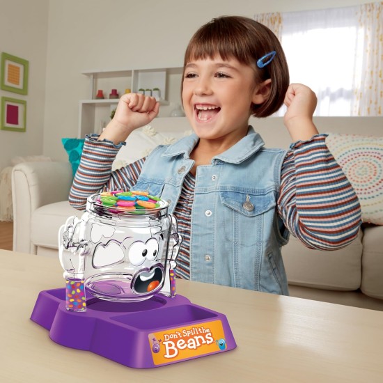 Hasbro Gaming Jeu Don't Spill The Beans pour enfants, jeu d'équilibre facile et amusant pour les enfants à partir de 3 ans, cadeaux de Pâques pour garçons et filles, jeux préscolaires pour 2 joueurs, jeux de société pour enfants