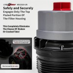 Motivx Tools Clé de filtre à huile pour Toyota Camry, Tundra, Tacoma, 4Runner, RAV4 et plus – 64 mm, 14 cannelures, outil de retrait de filtre à huile en aluminium usiné CNC avec précision