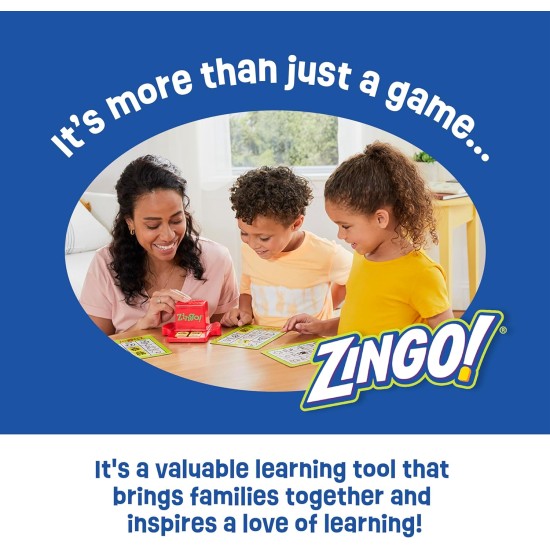 Jeu préscolaire primé ThinkFun Zingo Bingo pour les pré-lecteurs et les premiers lecteurs de 4 ans et plus - L'un des jeux de société les plus populaires pour les garçons et les filles et leurs parents (97700)