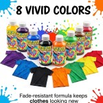 DUTOHAO Tie Dye Teinture Liquide, Colorants pour Tissus Concentrés Noirs, Colorants Créatifs de 3,5 Fl.oz pour la Maison pour les Arts et l'artisanat, l'art du Tissu DIY(Noir, 3,5 fl oz / 100 ml)