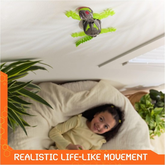 HEX BOTS Wall Crawler Gecko avec technologie officielle d'escalade murale, robot télécommandé rechargeable, jouets pour enfants, jouets farces pour garçons et filles à partir de 4 ans