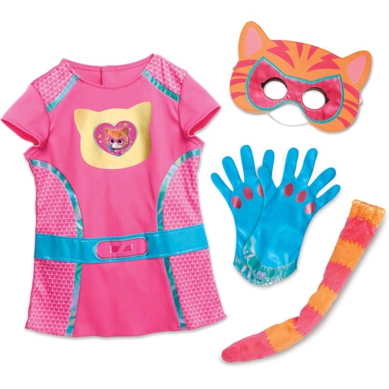 Disney Junior SuperKitties Ginny Ensemble de déguisement 5 pièces pour jeu de rôle de super-héros avec masque, gants et queue, taille 4 à 6X, enfants de 3 ans et plus par Just Play, jouets pour enfants à partir de 3 ans par Just Play Disney Junior SuperKitties Ginny Ensemble de déguisement 5 pièces pour jeu de rôle de super-héros avec masque, gants et queue, taille 4 à 6X, enfants de 3 ans et plus par Just Play, jouets pour enfants à partir de 3 ans par Just Play