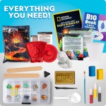 National Geographic Earth Science Kit – Plus de 100 expériences et activités scientifiques pour enfants, culture de cristaux, kit scientifique sur les volcans, collection de roches, jouet de projet STEM pour garçons et filles (exclusivité Amazon)
