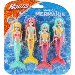 Banzai Dive Mermaids 4pc Les couleurs peuvent varier