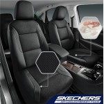 Skechers Housses de siège en mousse à mémoire de forme pour homme, housses de siège de voiture épaisses en maille Air Cool, housses de siège de voiture compatibles avec les airbags avant, confort automobile universel pour la plupart des voitures, camionne