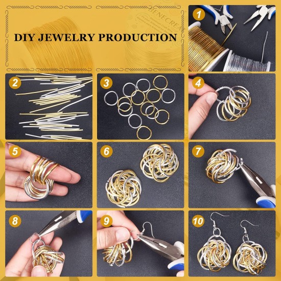 BENECREAT Fil d'aluminium de calibre 12, 17, 18 (calibre 12, 30,5 m) en argent anodisé pour la fabrication de bijoux, la fabrication florale, la fabrication de bijoux, la sculpture de modèles