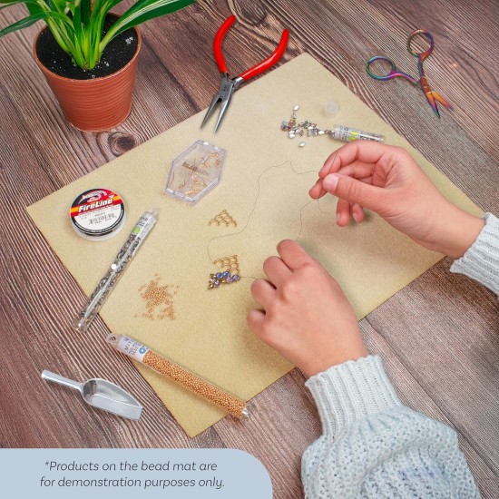 The Beadsmith Ensemble de tapis de perles – Tapis de travail double face, lot de 3, 27,9 x 35,6 cm chacun, lavables, sans plis, texture douce semblable à de la mousse